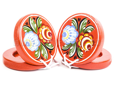 Кастаньеты деревянные расписные (дерево, 2 категория)