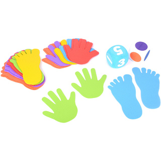 Набор следов "Отпечатки рук и ног" (6 пар рук и 6 пар ног в 6 цветах)