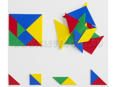 Набор "Танграмы" (4шт х 7эл., 2мм, 4 цвета) Набор "Танграмы" (4шт х 7эл., 2мм, 4 цвета)