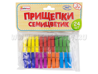 Прищепки "Семицветик 1" (24 шт., АТ) Прищепки "Семицветик 1" (24 шт., АТ)