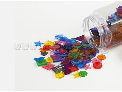 Счетный материал "Пуговицы большие прозрачные" (d=41-50 мм, в контейнере) Счетный материал "Пуговицы большие прозрачные" (d=41-50 мм, в контейнере)