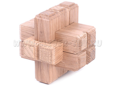 Головоломка "Узел 234 с фасками" (9 элементов, дерево) Головоломка "Узел 234 с фасками" (9 элементов, дерево)