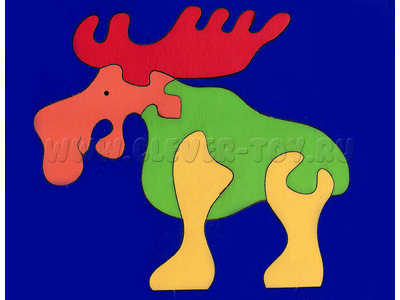 Мозаика "Сложи картинку. Лось" (5 деталей) Мозаика "Сложи картинку. Лось" (5 деталей)