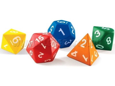 Большие многогранные цветные кубики (5 элементов) Большие многогранные цветные кубики (5 элементов)