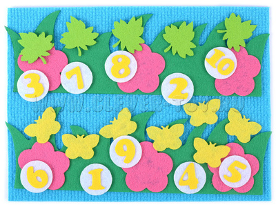 Сосчитай бабочек (фетр) Сосчитай бабочек (фетр)