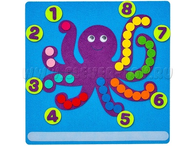 Коврик развивающий "Осьминог" (фетр) Коврик развивающий "Осьминог" (фетр)