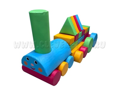 Мягкий игровой комплекс "Паровозик из Ромашково" Мягкий игровой комплекс "Паровозик из Ромашково"