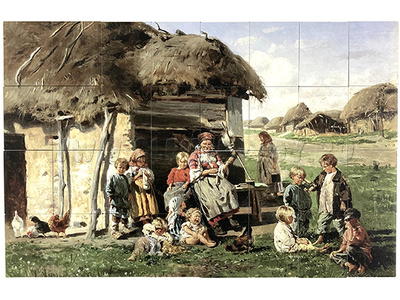 Набор магнитных карточек "Крестьянские дети " (Владимир Маковский) (для работы на классной доске) Набор магнитных карточек "Крестьянские дети " (Владимир Маковский) (для работы на классной доске)