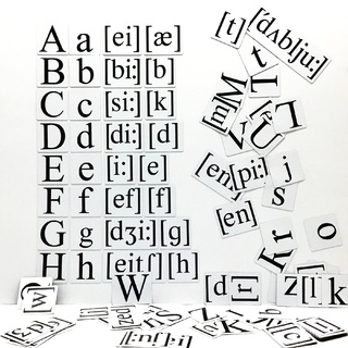 Набор магнитных карточек "Alphabet and transcription" (большой размер)*