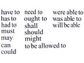 Набор магнитных карточек "Modal verbs" (маленький размер) Набор магнитных карточек "Modal verbs" (маленький размер)